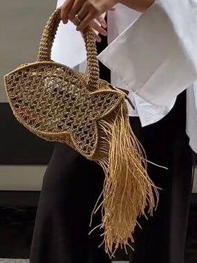 J.Crew Limited Edition Fish-Shaped Straw Tote 🐟 — new with tags